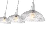 Three Light Linear Chandelier by Z-Lite - Lunelle Collection, Brushed Nickel Finish - 3051P12-3L-BN