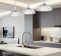 Three Light Linear Chandelier by Z-Lite - Lunelle Collection, Brushed Nickel Finish - 3051P12-3L-BN