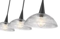Three Light Linear Chandelier by Z-Lite - Lunelle Collection, Matte Black Finish - 3051P12-3L-MB