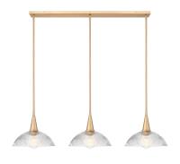 Three Light Linear Chandelier by Z-Lite - Lunelle Collection, Modern Gold Finish - 3051P12-3L-MGLD