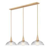 Three Light Linear Chandelier by Z-Lite - Lunelle Collection, Modern Gold Finish - 3051P12-3L-MGLD