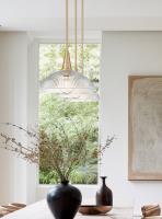 Three Light Linear Chandelier by Z-Lite - Lunelle Collection, Modern Gold Finish - 3051P12-3L-MGLD
