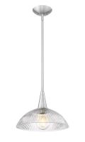 One Light Pendant by Z-Lite - Lunelle Collection, Brushed Nickel Finish - 3051P12-BN