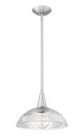 One Light Pendant by Z-Lite - Lunelle Collection, Brushed Nickel Finish - 3051P12-BN