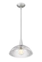 One Light Pendant by Z-Lite - Lunelle Collection, Brushed Nickel Finish - 3051P12-BN