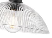 One Light Pendant by Z-Lite - Lunelle Collection, Matte Black Finish - 3051P12-MB
