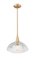 One Light Pendant by Z-Lite - Lunelle Collection, Modern Gold Finish - 3051P12-MGLD