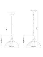 One Light Pendant by Z-Lite - Lunelle Collection, Modern Gold Finish - 3051P12-MGLD