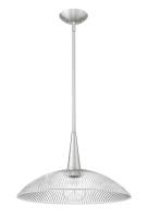 One Light Pendant by Z-Lite - Lunelle Collection, Brushed Nickel Finish - 3051P18-BN