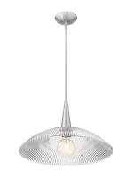 One Light Pendant by Z-Lite - Lunelle Collection, Brushed Nickel Finish - 3051P18-BN
