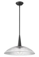 One Light Pendant by Z-Lite - Lunelle Collection, Matte Black Finish - 3051P18-MB