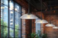 One Light Pendant by Z-Lite - Lunelle Collection, Matte Black Finish - 3051P18-MB