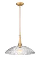 One Light Pendant by Z-Lite - Lunelle Collection, Modern Gold Finish - 3051P18-MGLD
