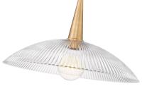 One Light Pendant by Z-Lite - Lunelle Collection, Modern Gold Finish - 3051P18-MGLD
