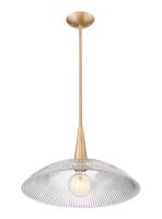 One Light Pendant by Z-Lite - Lunelle Collection, Modern Gold Finish - 3051P18-MGLD