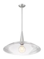 One Light Pendant by Z-Lite - Lunelle Collection, Brushed Nickel Finish - 3051P24-BN