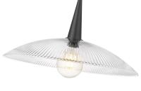 One Light Pendant by Z-Lite - Lunelle Collection, Matte Black Finish - 3051P24-MB
