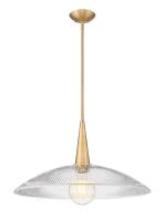 One Light Pendant by Z-Lite - Lunelle Collection, Modern Gold Finish - 3051P24-MGLD
