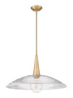 One Light Pendant by Z-Lite - Lunelle Collection, Modern Gold Finish - 3051P24-MGLD