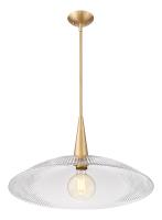 One Light Pendant by Z-Lite - Lunelle Collection, Modern Gold Finish - 3051P24-MGLD