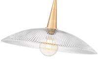 One Light Pendant by Z-Lite - Lunelle Collection, Modern Gold Finish - 3051P24-MGLD