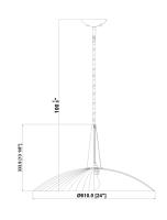 One Light Pendant by Z-Lite - Lunelle Collection, Modern Gold Finish - 3051P24-MGLD