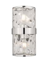 Two Light Wall Sconce by Z-Lite - Meridian Collection, Polished Nickel Finish - 3053-2SS-PN