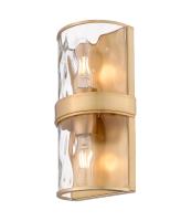 Two Light Wall Sconce by Z-Lite - Meridian Collection, Rubbed Brass Finish - 3053-2SS-RB