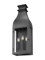 Three Light Outdoor Wall Mount by Z-Lite - Toulouse Collection, Sand Black Finish - 5030B-BK