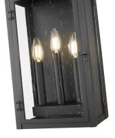Three Light Outdoor Wall Mount by Z-Lite - Toulouse Collection, Sand Black Finish - 5030B-BK