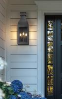 Three Light Outdoor Wall Mount by Z-Lite - Toulouse Collection, Sand Black Finish - 5030B-BK