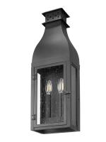 Two Light Outdoor Wall Mount by Z-Lite - Toulouse Collection, Sand Black Finish - 5030M-BK