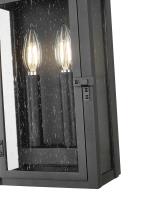 Two Light Outdoor Wall Mount by Z-Lite - Toulouse Collection, Sand Black Finish - 5030M-BK