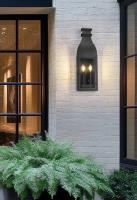Two Light Outdoor Wall Mount by Z-Lite - Toulouse Collection, Sand Black Finish - 5030M-BK