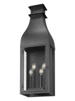 Four Light Outdoor Wall Mount by Z-Lite - Toulouse Collection, Sand Black Finish - 5030XL-BK