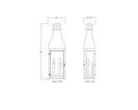 Four Light Outdoor Wall Mount by Z-Lite - Toulouse Collection, Sand Black Finish - 5030XL-BK