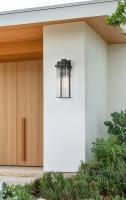 Two Light Outdoor Wall Mount by Z-Lite - Fortis Collection, Sand Black Finish - 5031B-BK
