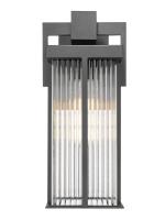 One Light Outdoor Wall Mount by Z-Lite - Fortis Collection, Sand Black Finish - 5031M-BK