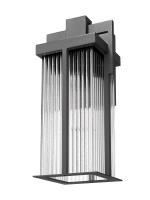 One Light Outdoor Wall Mount by Z-Lite - Fortis Collection, Sand Black Finish - 5031M-BK