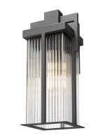 One Light Outdoor Wall Mount by Z-Lite - Fortis Collection, Sand Black Finish - 5031M-BK