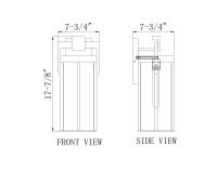 One Light Outdoor Wall Mount by Z-Lite - Fortis Collection, Sand Black Finish - 5031M-BK