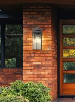 One Light Outdoor Wall Mount by Z-Lite - Fortis Collection, Sand Black Finish - 5031M-BK