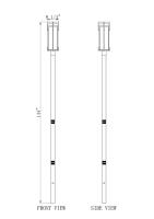 Two Light Outdoor Post Mount by Z-Lite - Fortis Collection, Sand Black Finish - 5031PHBR-5009P120-BK