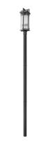 Two Light Outdoor Post Mount by Z-Lite - Fortis Collection, Sand Black Finish - 5031PHBR-5009P96-BK