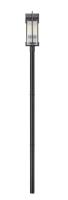 Two Light Outdoor Post Mount by Z-Lite - Fortis Collection, Sand Black Finish - 5031PHBR-5009P96-BK