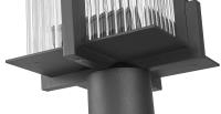 Two Light Outdoor Post Mount by Z-Lite - Fortis Collection, Sand Black Finish - 5031PHBR-5009P96-BK