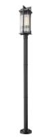 Two Light Outdoor Post Mount by Z-Lite - Fortis Collection, Sand Black Finish - 5031PHBR-5012P-BK
