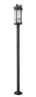 Two Light Outdoor Post Mount by Z-Lite - Fortis Collection, Sand Black Finish - 5031PHBR-5012P-BK