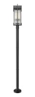 Two Light Outdoor Post Mount by Z-Lite - Fortis Collection, Sand Black Finish - 5031PHBR-5012P-BK