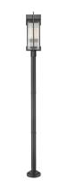 Two Light Outdoor Post Mount by Z-Lite - Fortis Collection, Sand Black Finish - 5031PHBR-567P-BK